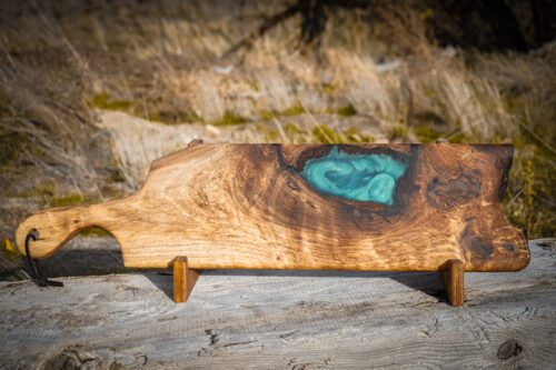 DSC00505 Charcuterie Board W/Blue Epoxy