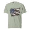 Unisex She May Be Tattered Flag T-shirt- Black Letters