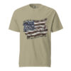 Unisex She May Be Tattered Flag T-shirt- Black Letters