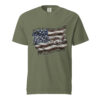 Unisex She May Be Tattered Flag T-shirt- Black Letters