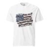 Unisex She May Be Tattered Flag T-shirt- Black Letters